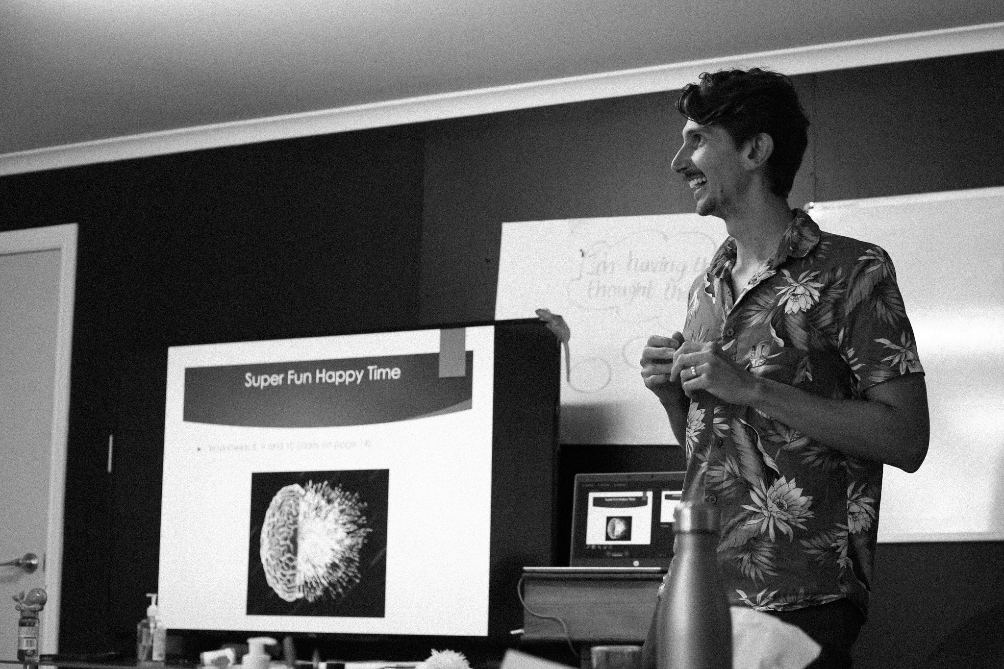 Life Mental Health DBT facilitator presenting an engaging slide to the group